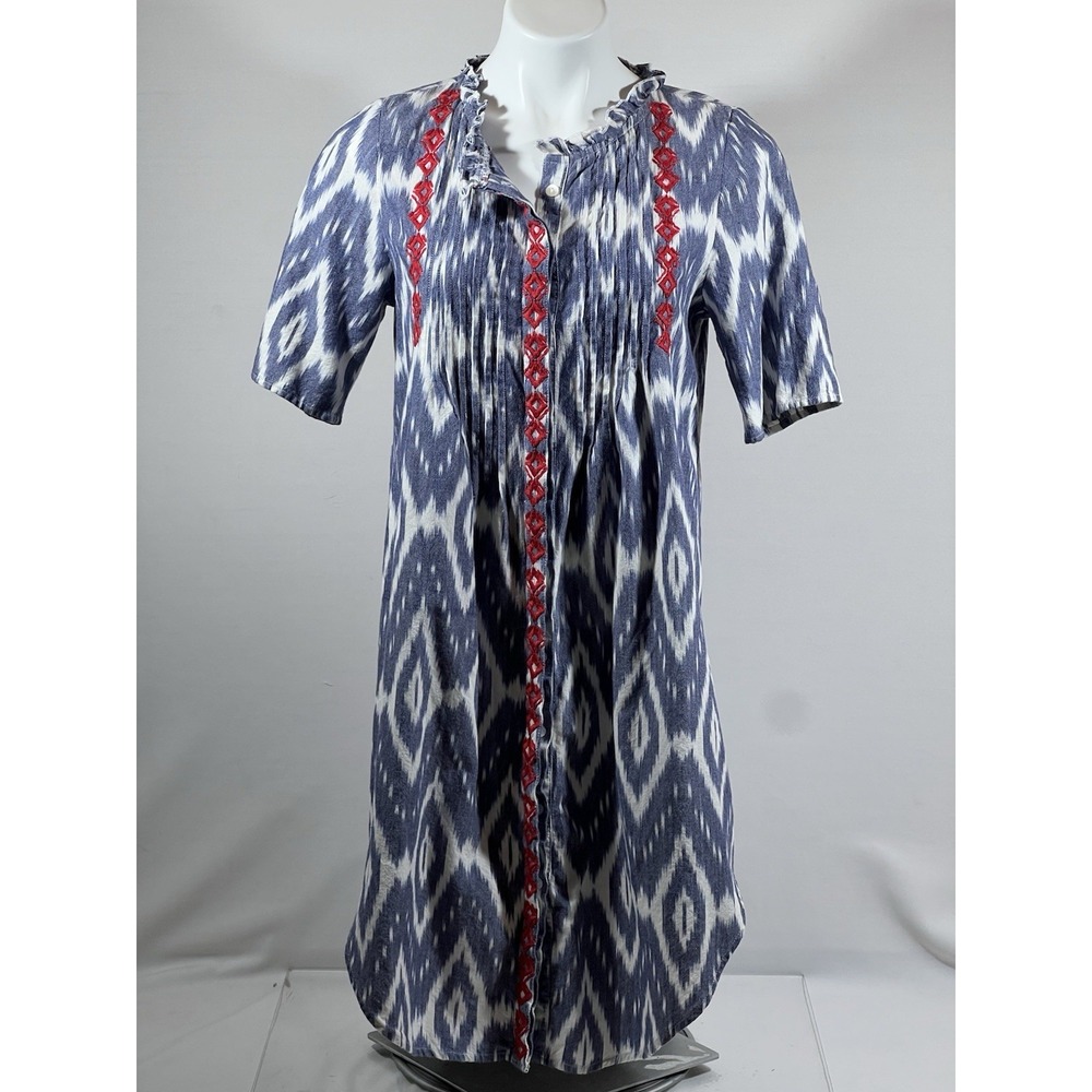 Sundance Swim Cover‎ Up Dress Womens PM Button Front Coastal Resortwear Beach
